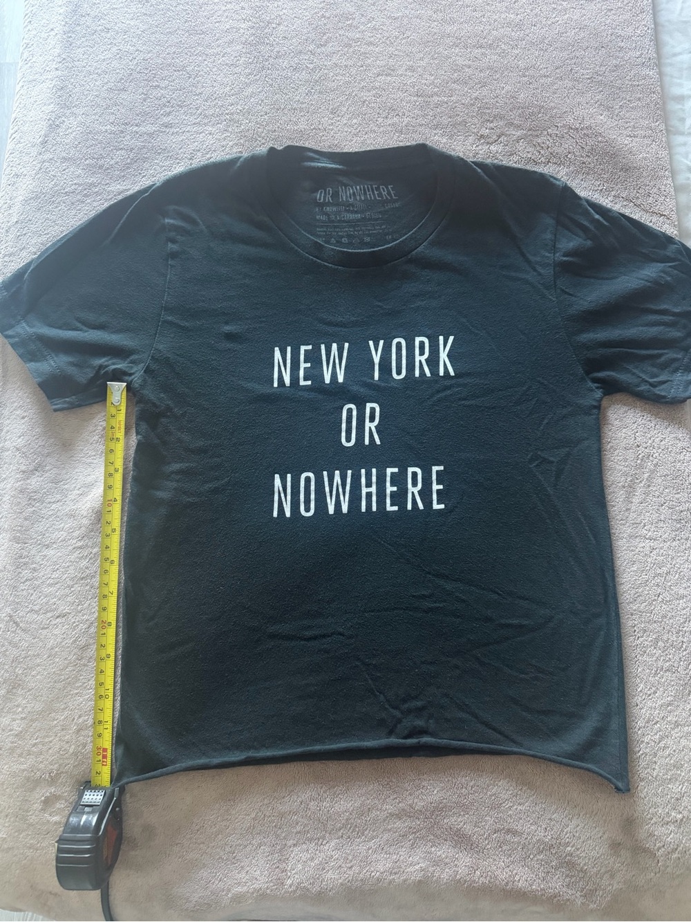 Or Nowhere New York Graphic Tee -  crop top Black
